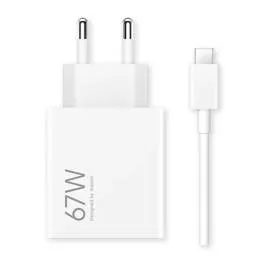Carregador Xiaomi Hypercharge Combo USB-A 67W Branco + Cabo USB-A p/ USB-C 1m