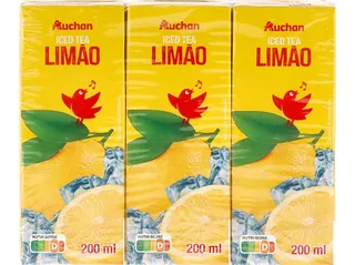 Ice tea Auchan limão 6 x 200 ml