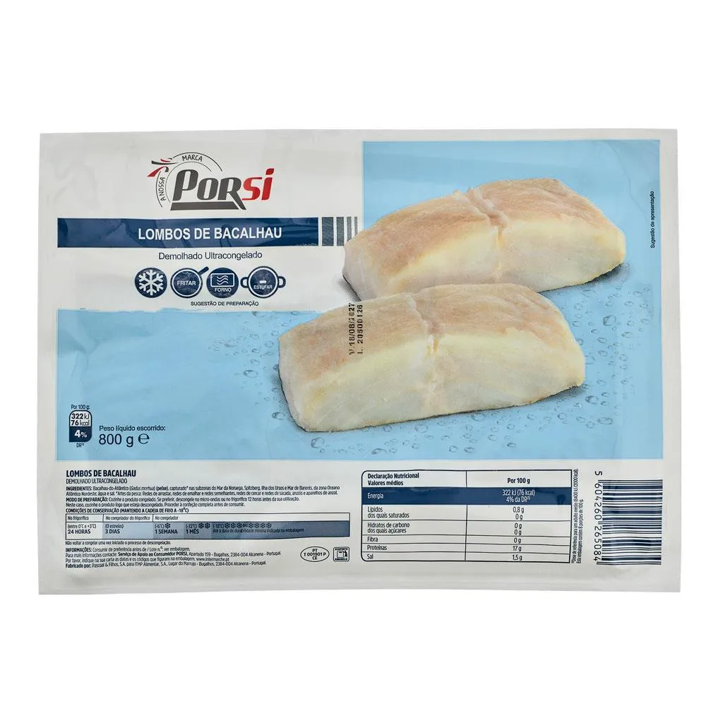 Bacalhau Lombos 800g