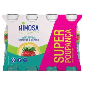 Iogurte Líquido Morango e Banana sem Lactose Mimosa