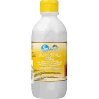 Álcool Etílico 70% embalagem 250 ml - Setálcool