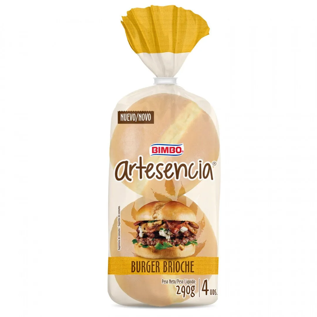 Pão de Hambúrguer Brioche Artesencia