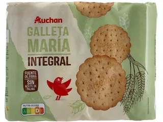 Bolacha Auchan maria integral pack 4 x 200 g