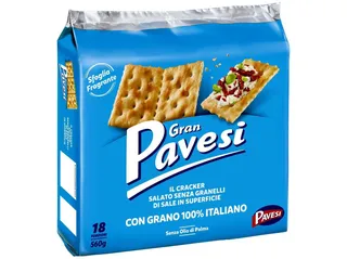 Crackers GRAN Pavesi sem sal na superfície 560 g