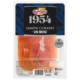 Presunto Curado em Fatias, 80g Elpozo