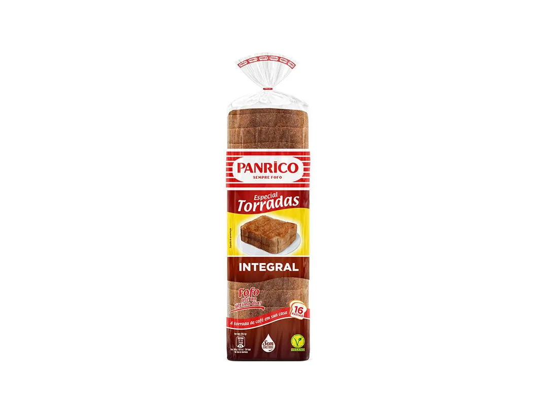 Pão forma Panrico com côdea torradas integral 520 g