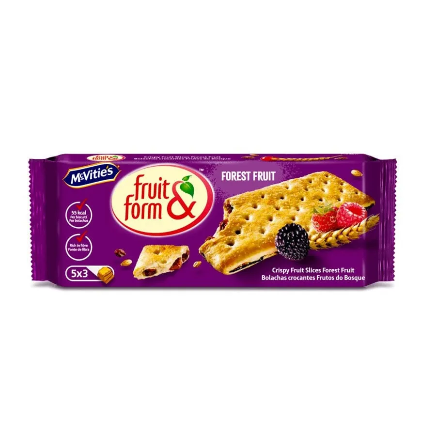 Bolachas Fruit & Form de Frutos do Bosque Pack 5