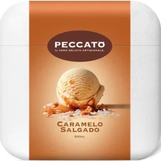 Gelado de Caramelo Salgado embalagem 500 ml - Peccato