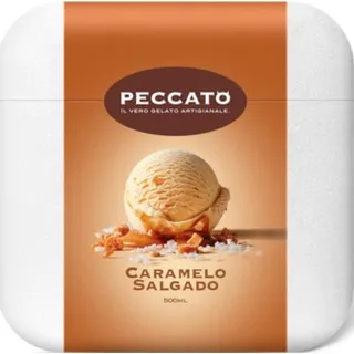 Gelado de Caramelo Salgado embalagem 500 ml - Peccato