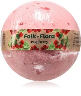 Folk & Flora Raspberry bomba de banho 130 g