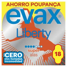 Pensos Higiénicos Liberty Super com Abas Evax