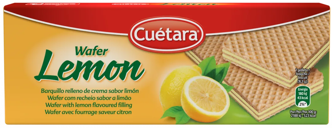 Bolachas Wafers com Recheio de Limão