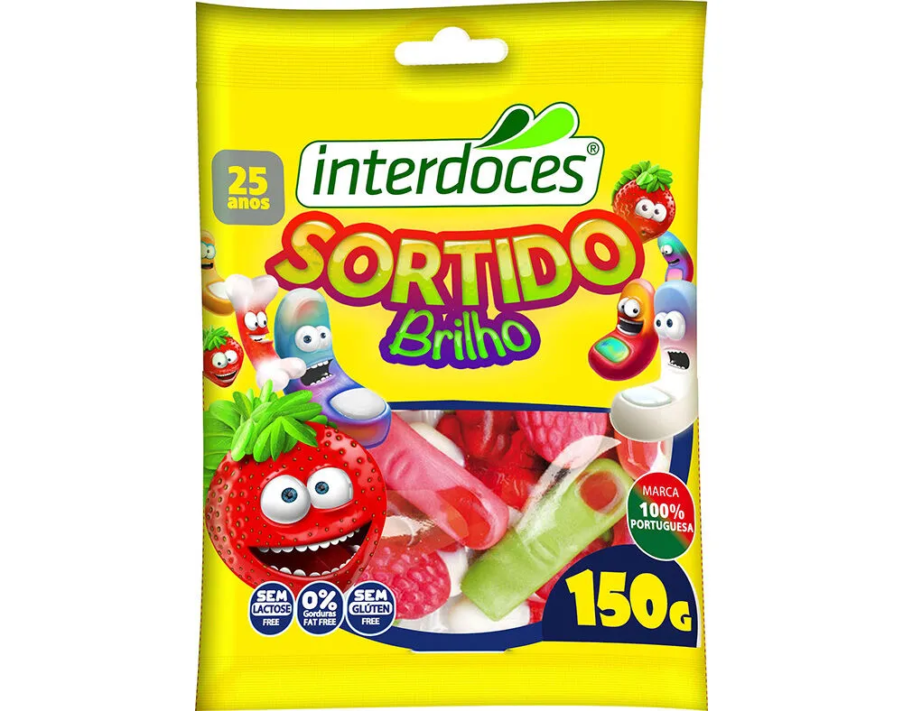 Gomas Interdoces sortido brilho 150 g