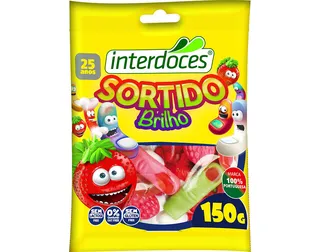 Gomas Interdoces sortido brilho 150 g