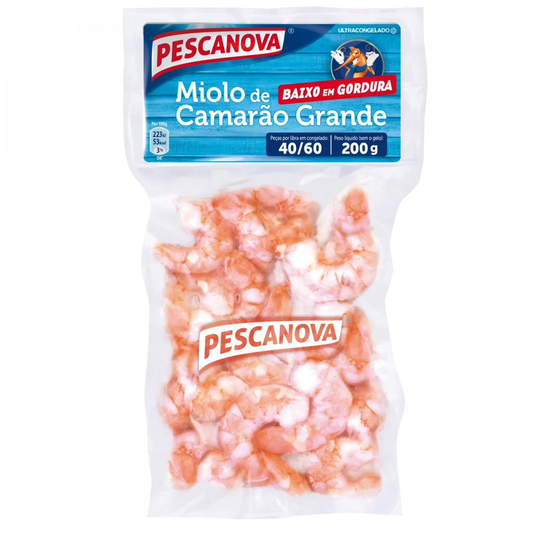 Miolo de Camarão 40/60 Congelado