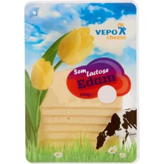 Queijo Edam em Fatias sem Lactose embalagem 150 g - Vepo Cheese