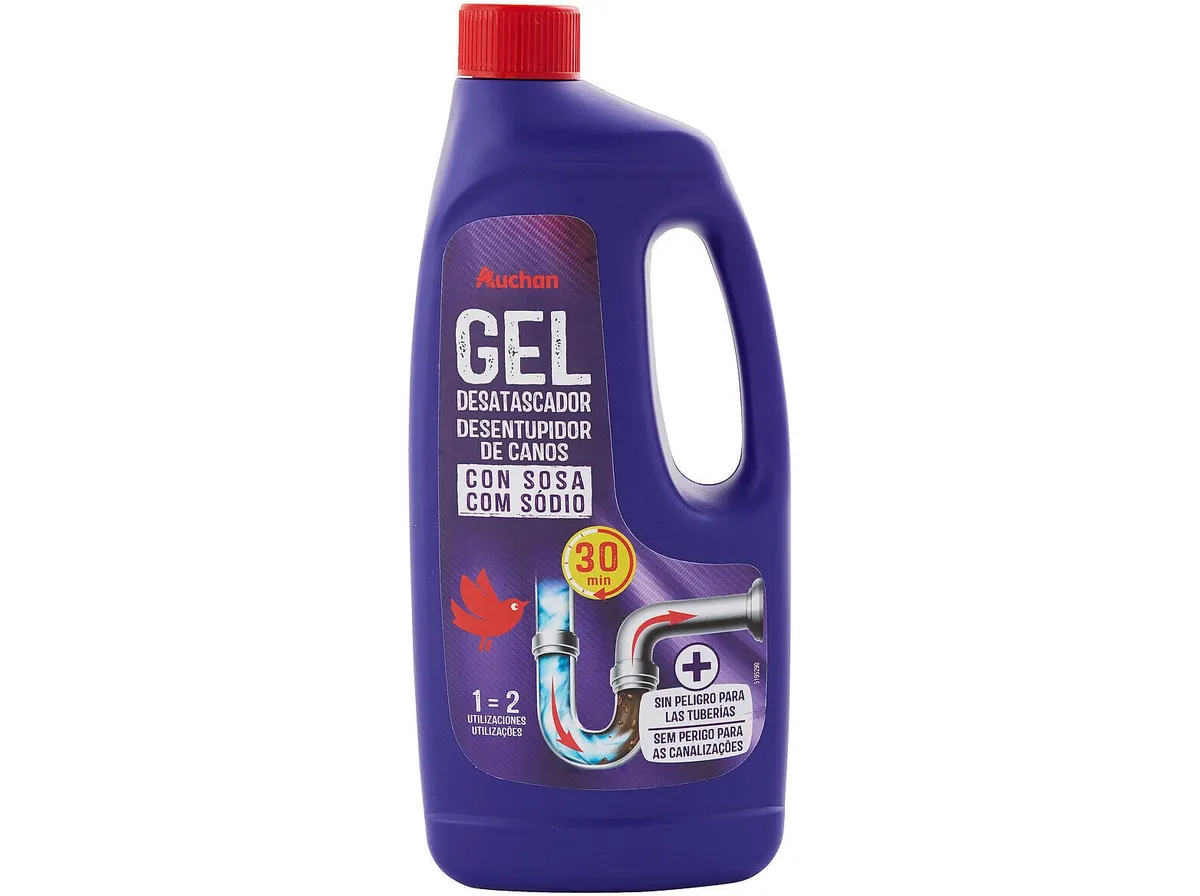Desentupidor Auchan de canos gel com sódio 1 L