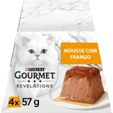 Alimento húmido de frango para gato, 4 x 57 g