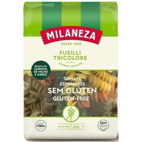 Massa Espirais Fusilli Tricolor sem Glúten Milaneza