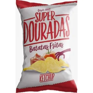 Batatas Fritas Onduladas sabor Ketchup embalagem 00150 g - Super Douradas