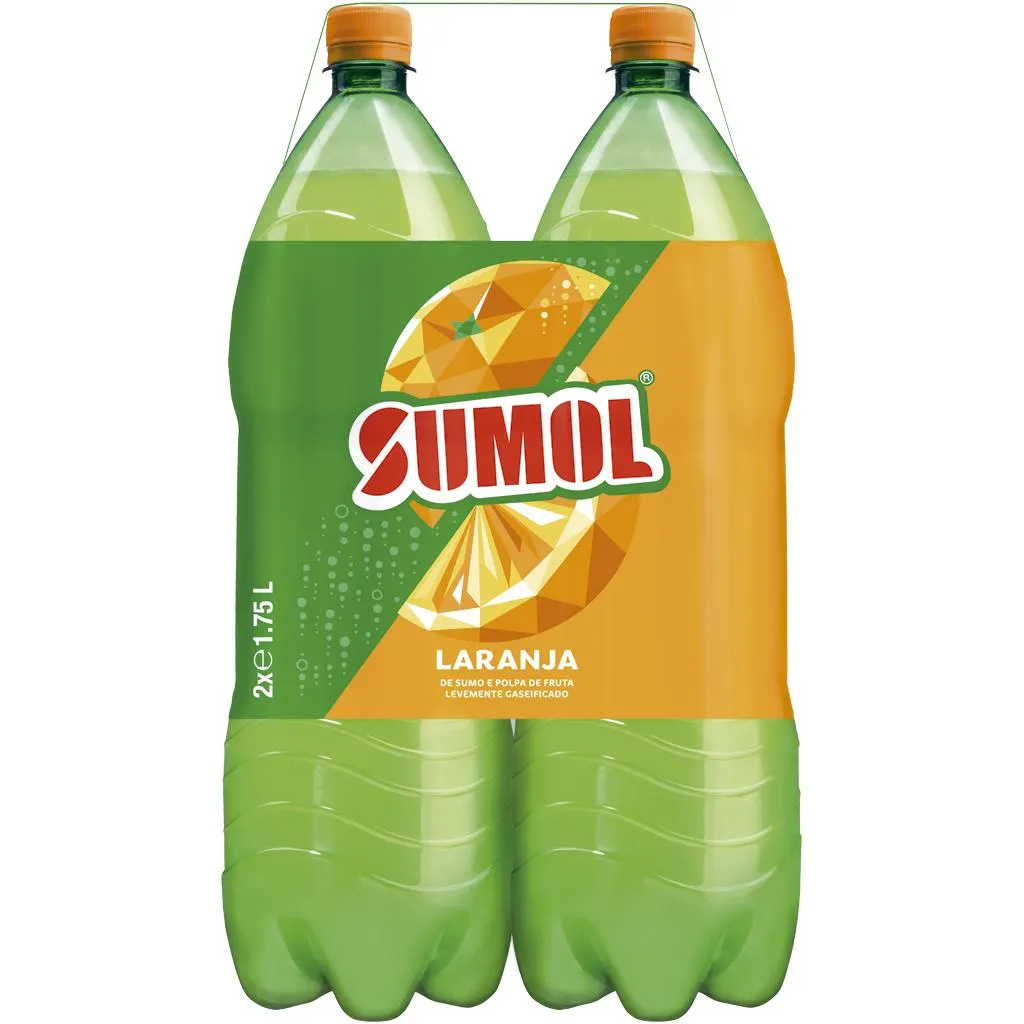 Refrigerante com gás de laranja, 2 x 1.75 l
