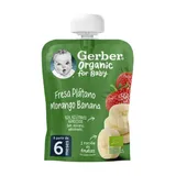 Saqueta de Fruta Morango e Banana +6M, 90g