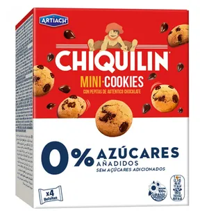 Bolachas Mini Cookies Zero Açúcar Artiach