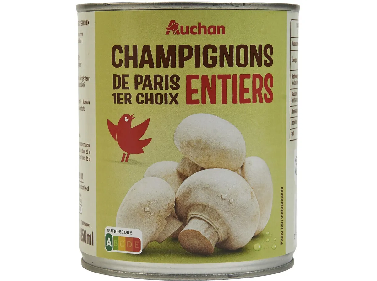 Cogumelos inteiros Auchan 800(460)g