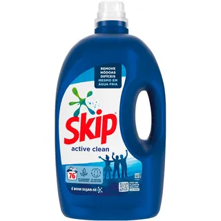 Detergente máquina roupa líquido active clean, 76 doses Skip