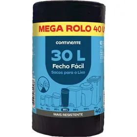 Sacos Lixo Fecho Fácil 30 lt Continente