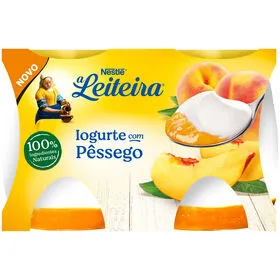 Iogurte com Pêssego A Leiteira