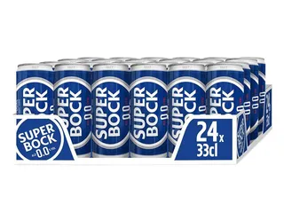 Cerveja sem alcool Super BOCK 00% lata 24 x 0,33 L (sdr)