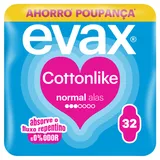 Pensos Higiénicos Cottonlike Normal com Abas Evax