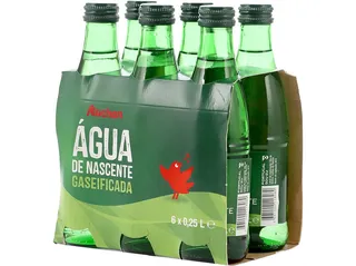 Água c/gás Auchan 6 x 25 cl