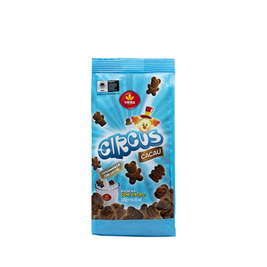 Bolachas Circus Cacau, emb. 125 gr