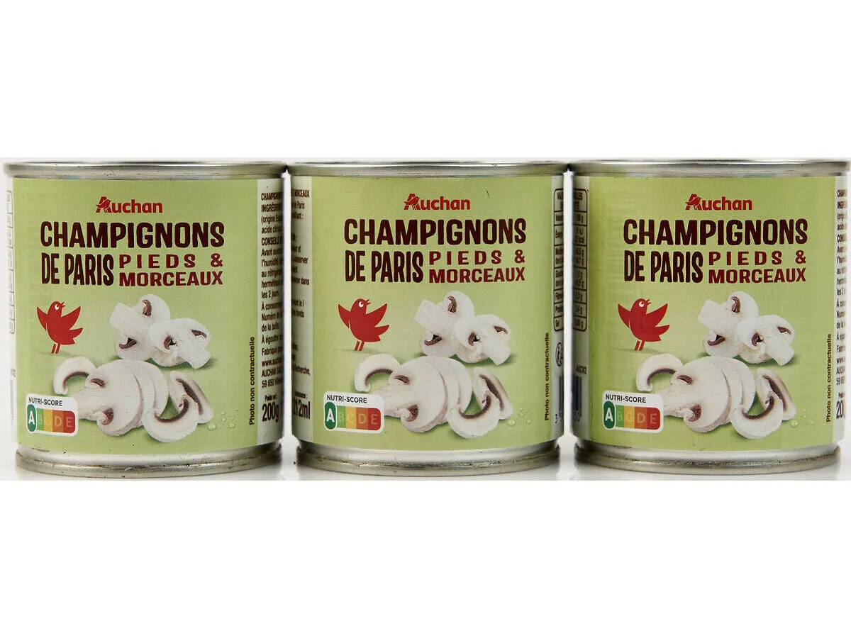 Cogumelos laminados Auchan 3 x 200(115)g