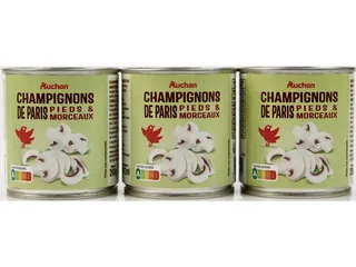 Cogumelos laminados Auchan 3 x 200(115)g