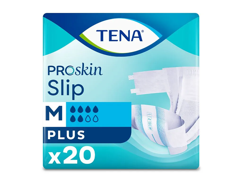 Fraldas incontinência tamanho m TENA slip plus 20 un