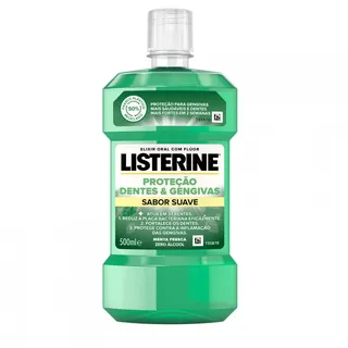 Elixir Proteção Dentes e Gengivas Sabor Suave Listerine