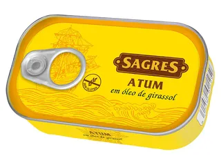 Atum em óleo girassol Sagres 110(72)g
