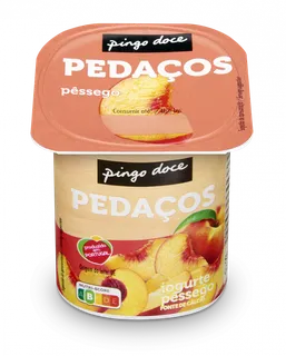 Iogurte Pedaços de Pêssego Pingo Doce