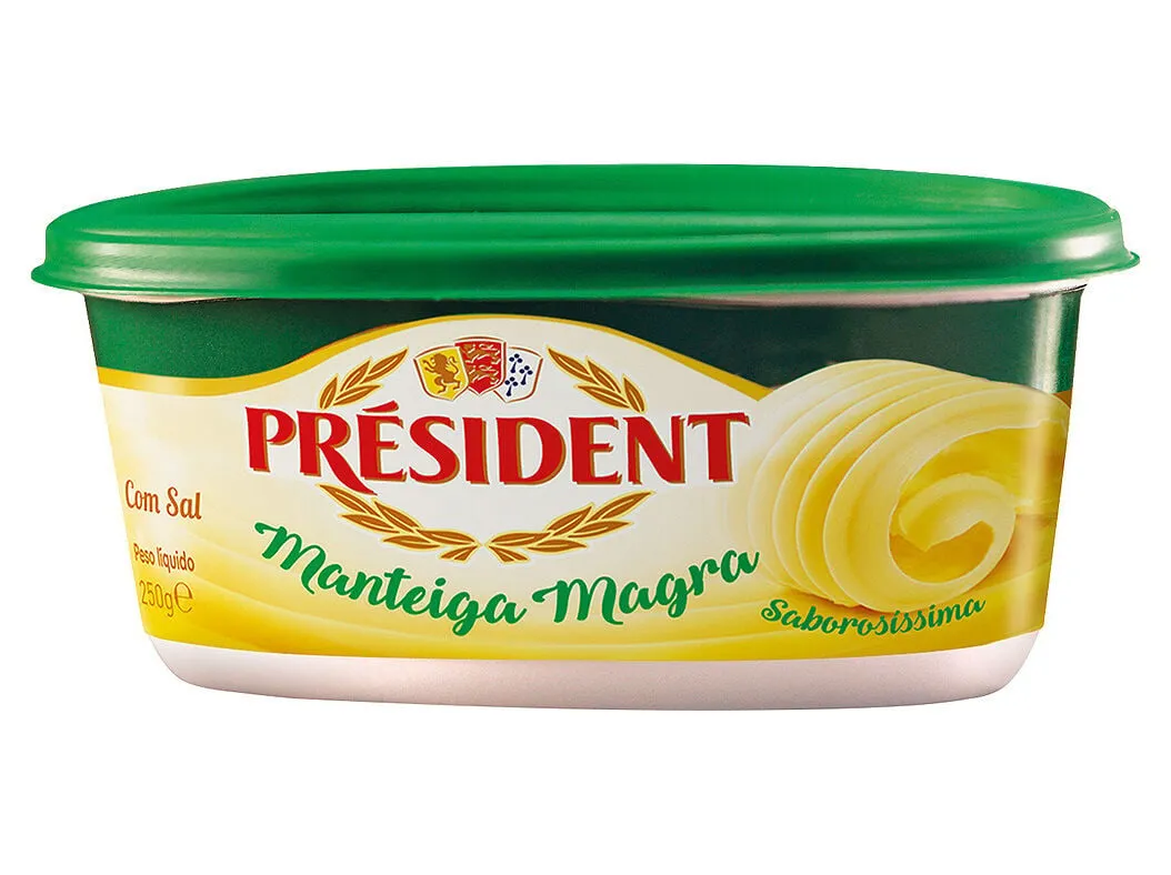 Manteiga President magra meio sal 250 g