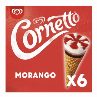 Gelado Cone de Morango Cornetto