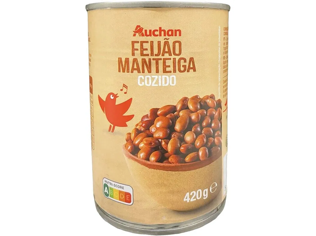 Feijão manteiga Auchan cozido 420(260)g
