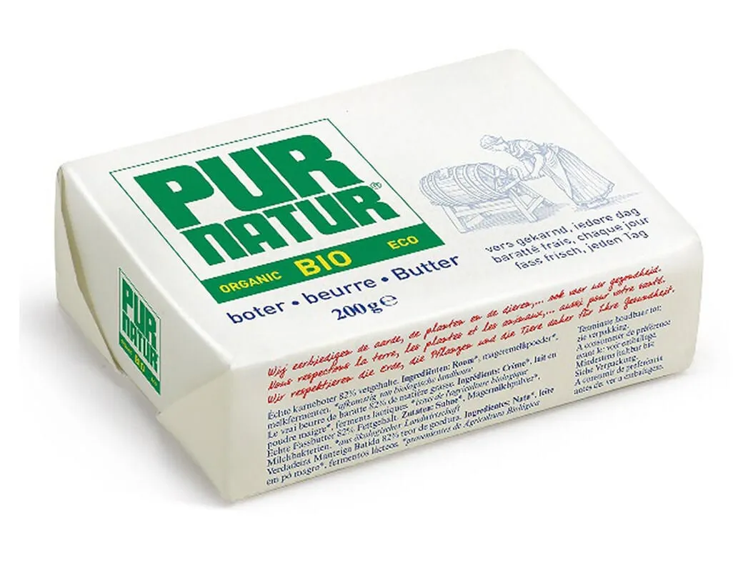 Manteiga PUR Natur biológica sem sal 200 g