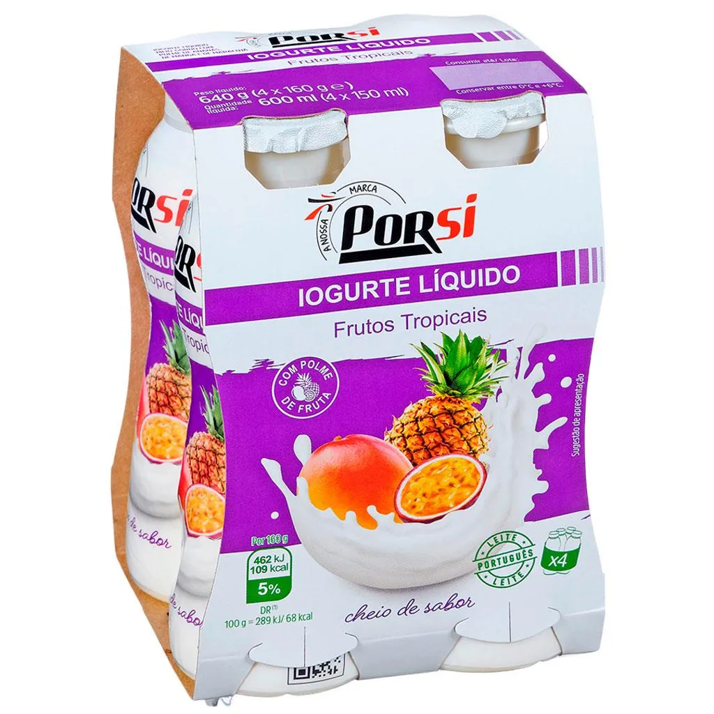 Iogurte Líquido Frutos Tropicais 4x160g