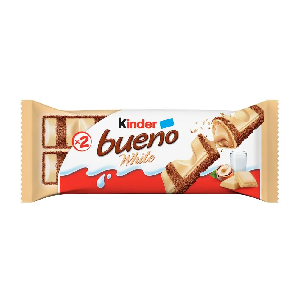 Kinder bueno chocolate branco, embalagem de 40g