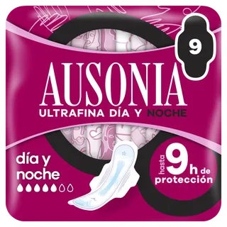 Pensos Higiénicos Ultrafina Dia e Noite com Abas Ausonia