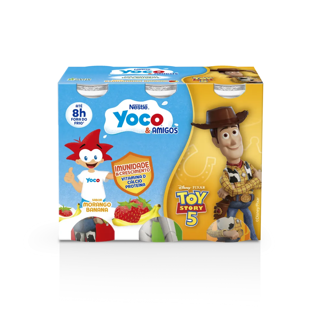 Iogurte Líquido Infantil Morango e Banana Pack 6