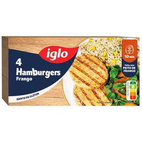 Hambúrguer de Frango sem Glúten Capitão Iglo